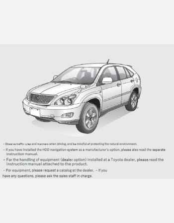 TOYOTA HARRIER 2010-2012 OWNERS MANUAL IN ENGLISH